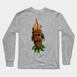 Tiki on Fire Long Sleeve T-Shirt